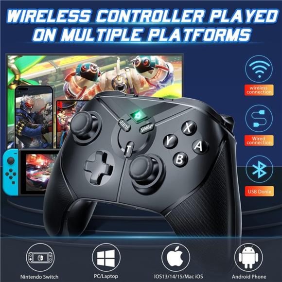 Switch Pro Controller Wireless Remote Gamepad Joystick, 2 Programmable Button - Picture 3 of 7
